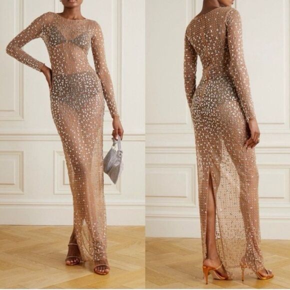 Retrofete 'Vinci' Silver Crystal Embellished Dress Size XS NWT - Picture 7 of 12